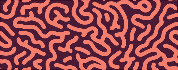 Abstract 60s 70s psychedelic design. Wavy background. Abstract psychedelic groovy vector background. Seamless.