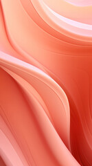 Peachy Contemporary Waves: Abstract 3D Background, Trendy Color for Modern Product Showcases and Creative Design Concepts