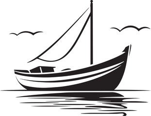 Tranquil Boat logo vector illustration. Tranquil Boat vector Icon and Sign.