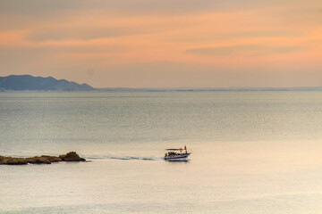 Sunset Serenity: Captivating Beach of Korbous, Cap Bon, Tunisia