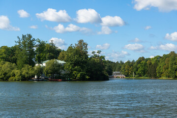 Russia. City of Pushkin. Catherine Park in the city of Pushkin. Tsarskoye Selo. Sights of Russia.