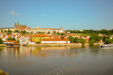 Fototapeta na wymiar Prague castle from Vltava river