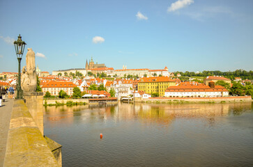 Fototapeta na wymiar Charles bridge and Prague castle