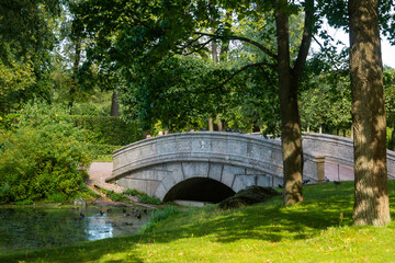 Russia. City of Pushkin. Catherine Park in the city of Pushkin. Tsarskoye Selo. Sights of Russia.