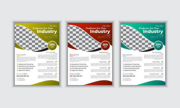 free vactor professor industry business flyer with photo