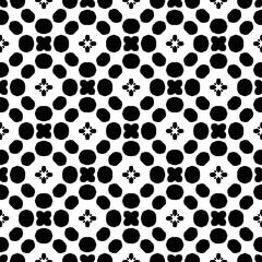 Abstract Shapes. Abstract Background Design. Vector Seamless Black and White Pattern.Simple repeat pattern design.