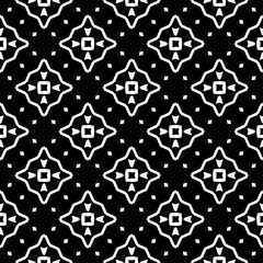 Abstract Shapes. Abstract Background Design. Vector Seamless Black and White Pattern.Simple repeat pattern design.