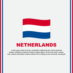 Netherlands Flag Background Design Template. Netherlands Independence Day Banner Social Media Post. Netherlands Cartoon