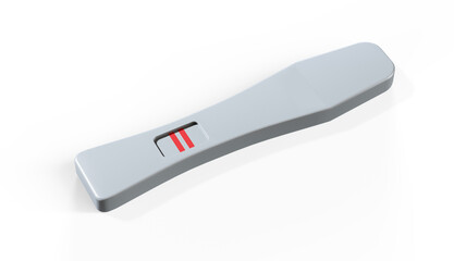 3d render of positive pregnancy test