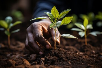 A Person Holding a Plant in the Dirt World Wildlife Day concept