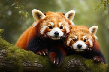 red panda in the forest