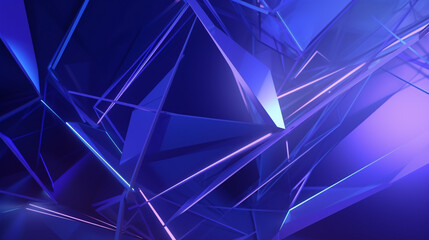 Vibrant 3D render of purple and blue abstract geometric background for advertising technology showcase banners cosmetic fashion business. Sci-Fi Illustration for product displays.