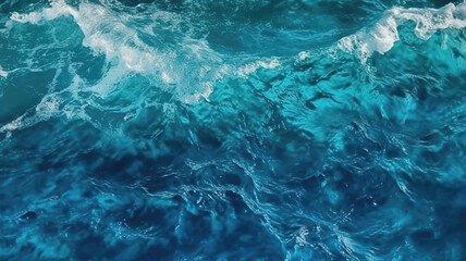 Fototapeta na wymiar Blue ocean sea background, clear nature water wave , smooth curve texture