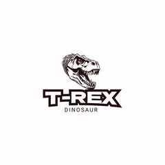 T rex logo design template,Dinosaur sport mascot logo design