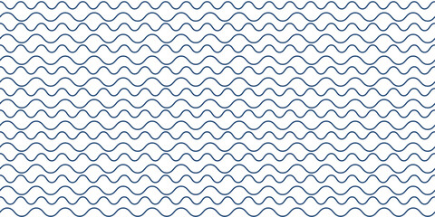 Fototapeta premium Two types of light blue waves that alternate to create a harmonious simple pattern with a nautical theme.