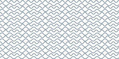 Two types of light blue waves that alternate to create a harmonious simple pattern with a nautical theme.