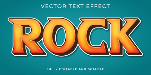 rock text effect design
