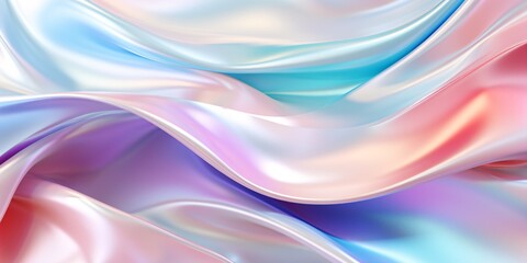 Naklejka premium A blurred, abstract design with a holographic, iridescent rainbow effect.