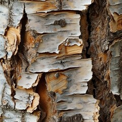 Birch Bark Texture: Seamless Wood Background for Gardening and Design
