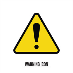 Warning alert sign vector icon, warning and exclamation symbol. Triangle with rounded borders and exclamation mark.
