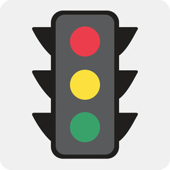 Road, traffic signal icon vector eps