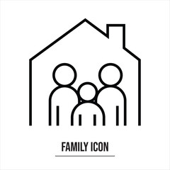 Family icon illustration isolated on white background. Family icon in vector style. Family icon vector eps10.