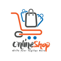 Online Shop logo design and vector file