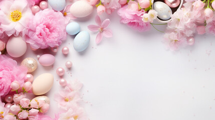 Fototapeta premium Bright holiday of Easter. Ai generated