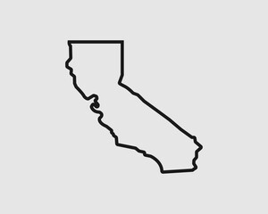 Vector illustration of the state of California, USA
