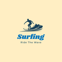  Surfer on the Wave,surfing logo vector illustration