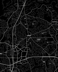 Dunwoody Georgia Map, Detailed Dark Map of Dunwoody Georgia