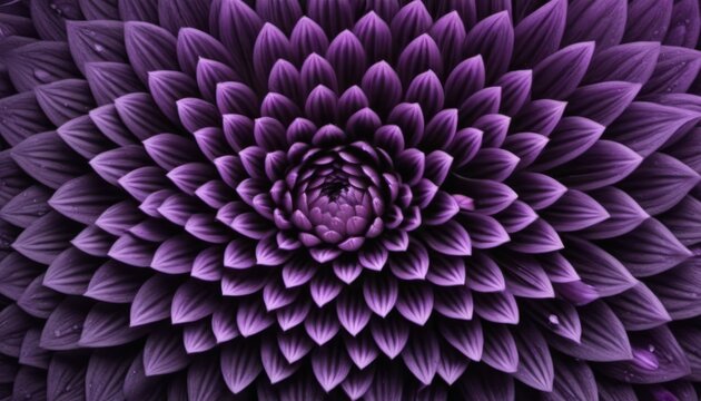  a close up of a purple flower with lots of leaves in the middle of the petals and the center of the flower in the middle of the center of the flower.