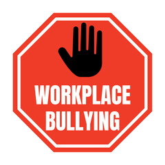 Fototapeta premium Stop workplace bullying symbol icon