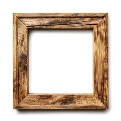 Isolated Wooden Blank Picture Frame for Business or Office Design