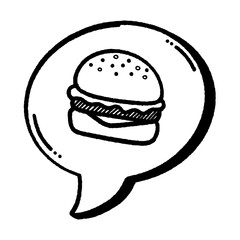 svg color yummy burger doodle element set