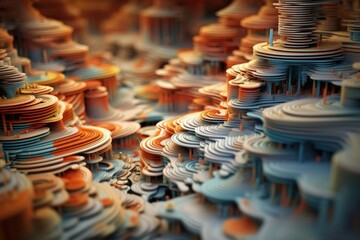 Neuron Cells building a neural network.