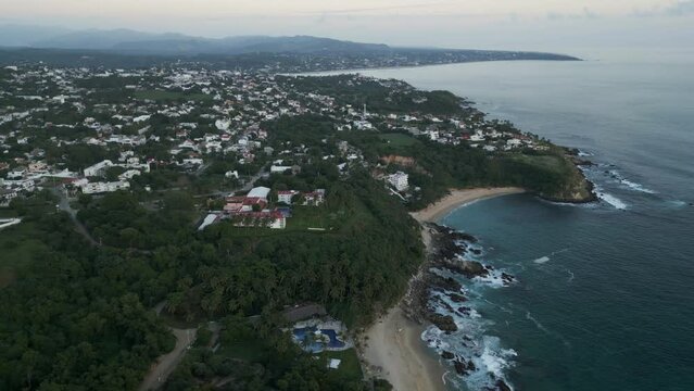 Puerto Escondido Oaxaca Mexico Aerial coastline ocean surf spot destinations 
