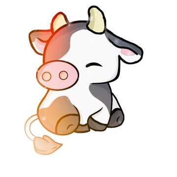 Cute Black and White Cow