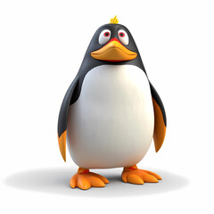 Cute 3d animals Penguin funny and cartoon character style