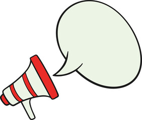 megaphone message illustration