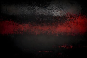 Grunge wall background. The dark, rough details add an interesting twist to the abstract design, while the black isolation on a bold red background creates a visually stunning contrast. 
