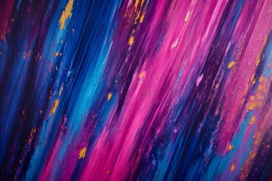 Closeup of abstract colorful texture background. Visible oil, acrylic brushstroke, pallet knife paint on canvas. Contemporary art painting.