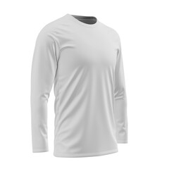 an image of a blank long sleeve half side view shirt isolated on a white background