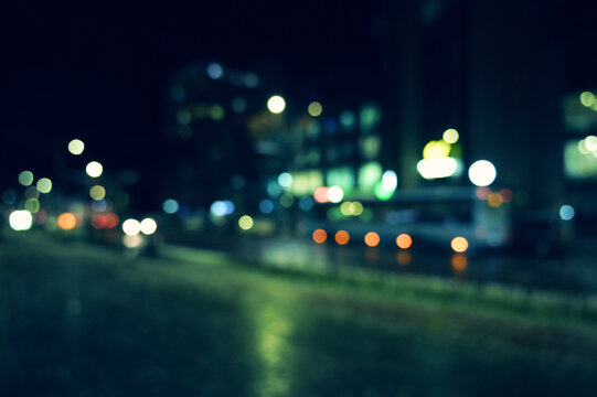 evening city light blur background	