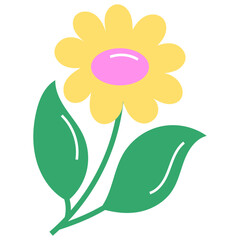 yellow flower and leaves 