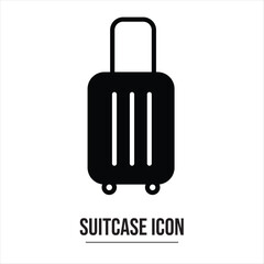 Suitcase or travel bag icon set. vacation, baggage and luggage symbol. isolated vector image in simple style.