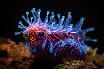 Fototapeta na wymiar A Nudibranch Sea Slug in an underwater environment