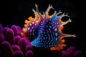 A Nudibranch Sea Slug in an underwater environment