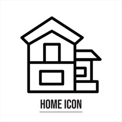  House icons. Real estate. Homely or housing contour. Residential building. Urban apartment. In black and white color.