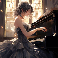 musician concert hall grand piano melody 